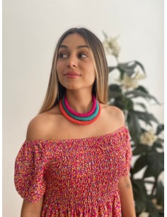 Colgante bolitas colores. 2