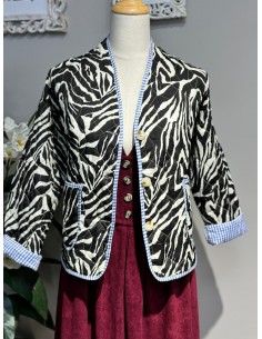 Chaqueta Cebra/vichy.